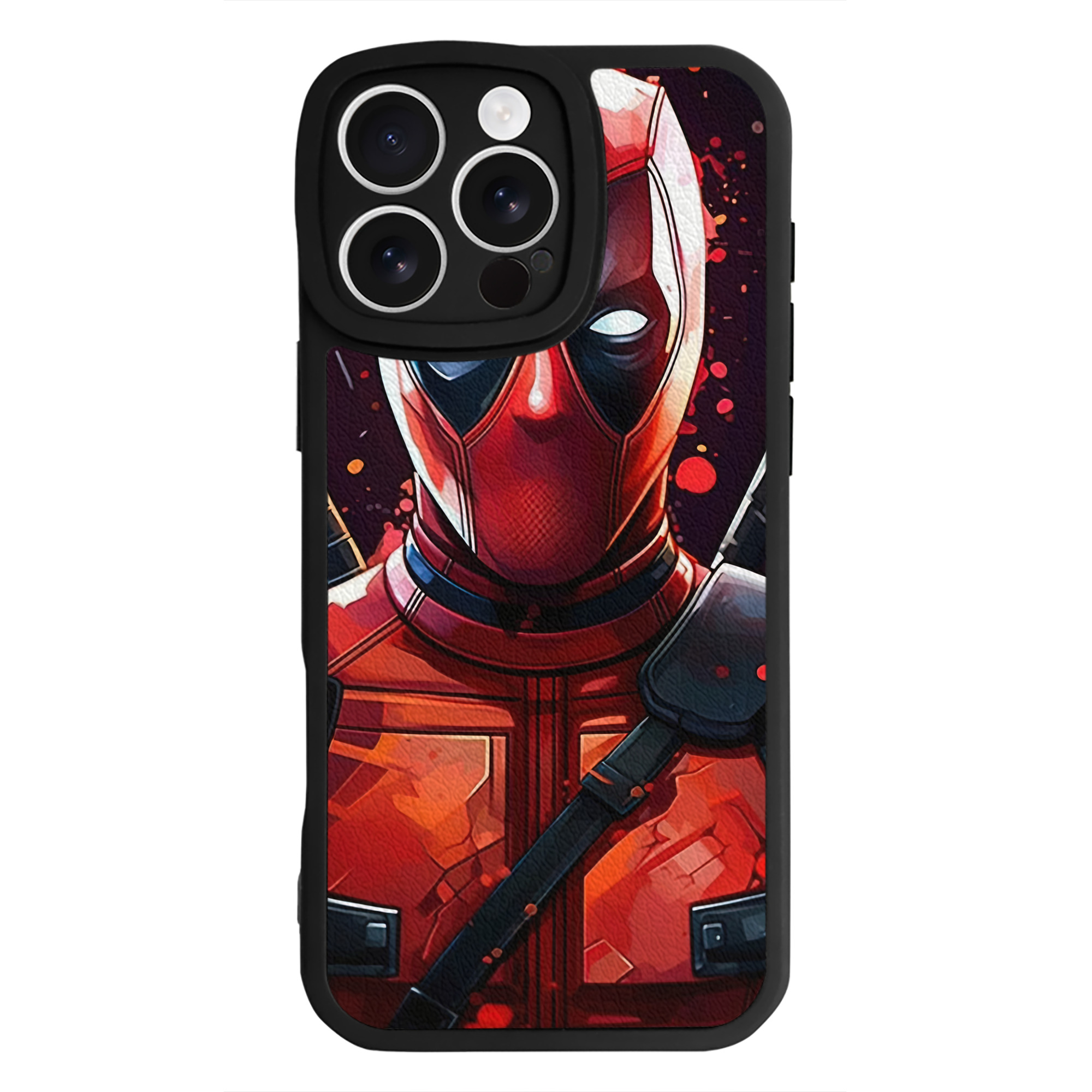 （画像用） Deadpool デッドプール 【iPhone 16シリーズ対応】シリコンスマホケース（レザー調） 材質：シリコン
